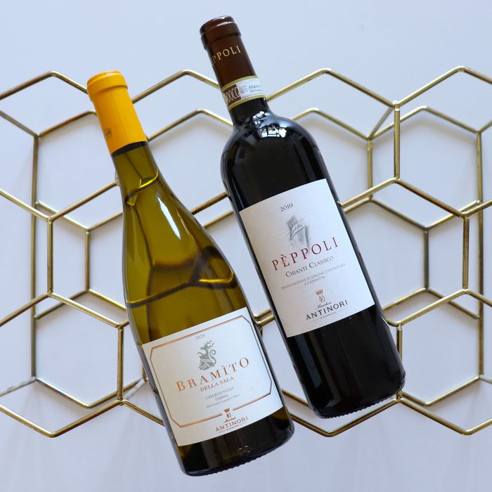 Antinori Castello della Sala Bramìto Chardonnay 2020 & Pèppoli Chianti Classico 2019